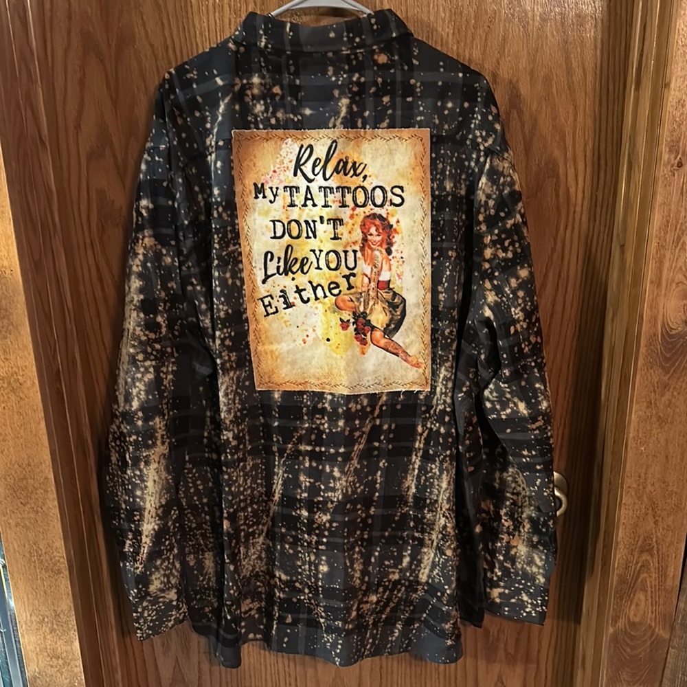 Angry minnow flannel shirt xxxl Plaid Black and Brown